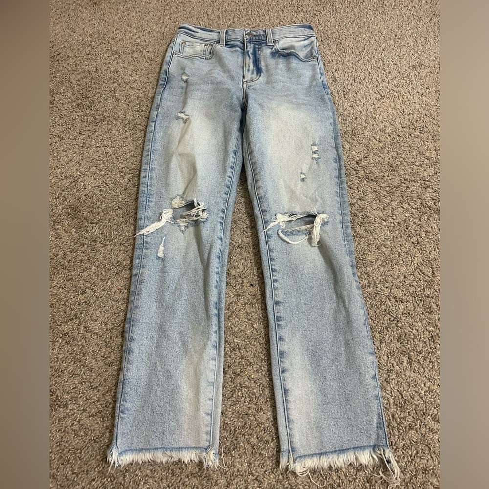 Pistola Monroe Crop Straight Leg Jean Cotton Fremont Distressed Women's Size 26
